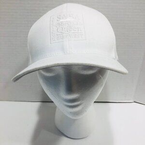 SABA‎ Unspoiled Queen Trucker Hat White Juliana's Tropics L XL FLEXFIT Yupoong